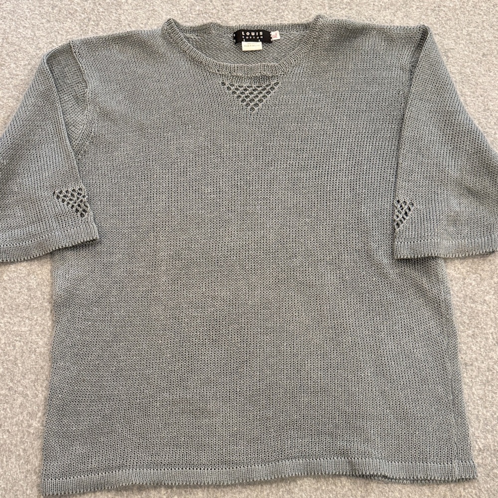 Louis Boston Women’s Linen Short Sleeved Sweater- XL